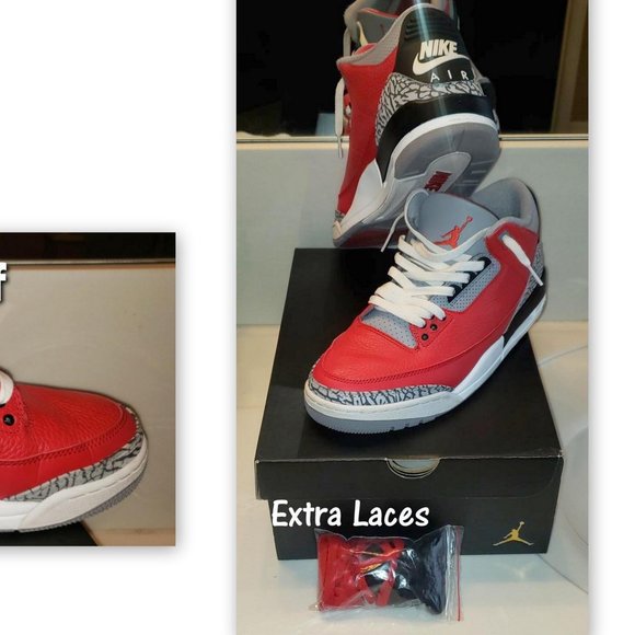 MENS NIKE AIR JORDAN 3 RETRO- AUTHENTICATED/VERIFIED BY GOAT main image 6